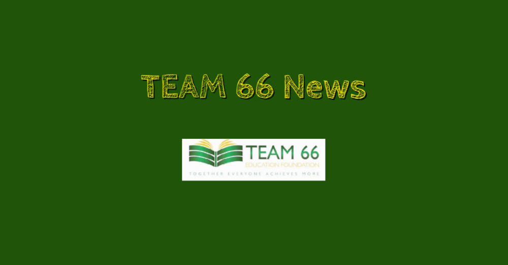 TEAM 66 News with book logo that reads together everyone achieves more