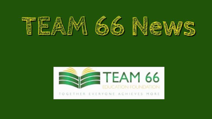 TEAM 66 News with book logo that reads together everyone achieves more