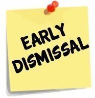 Post it that reads Early Dismissal