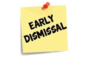 post it note that reads early dismissal