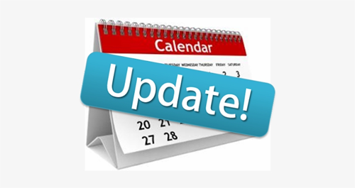flip calendar that reads Calendar Update!