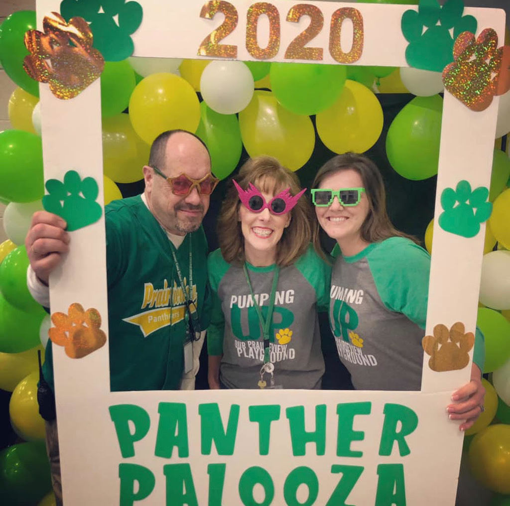 Principal Pagel, Mandy, and Nancylee