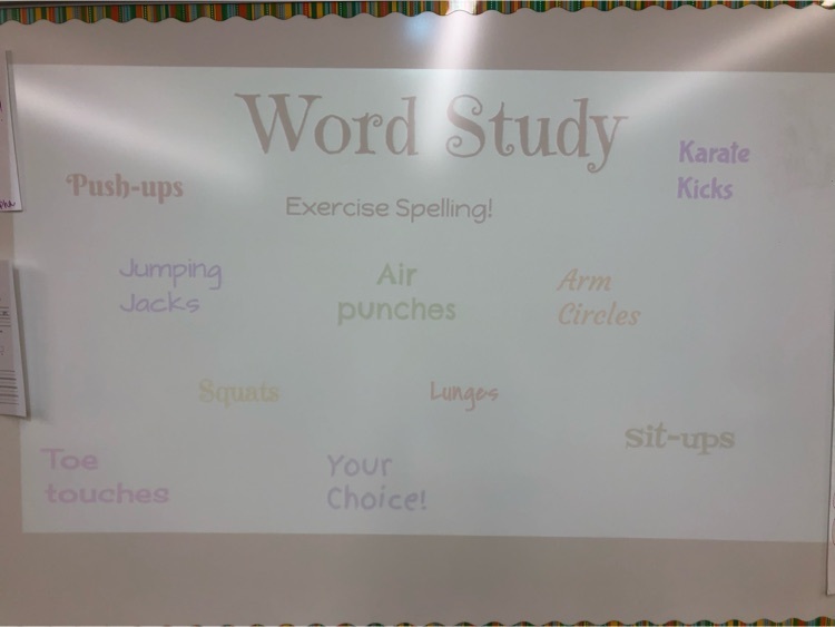 Exercise spelling menu