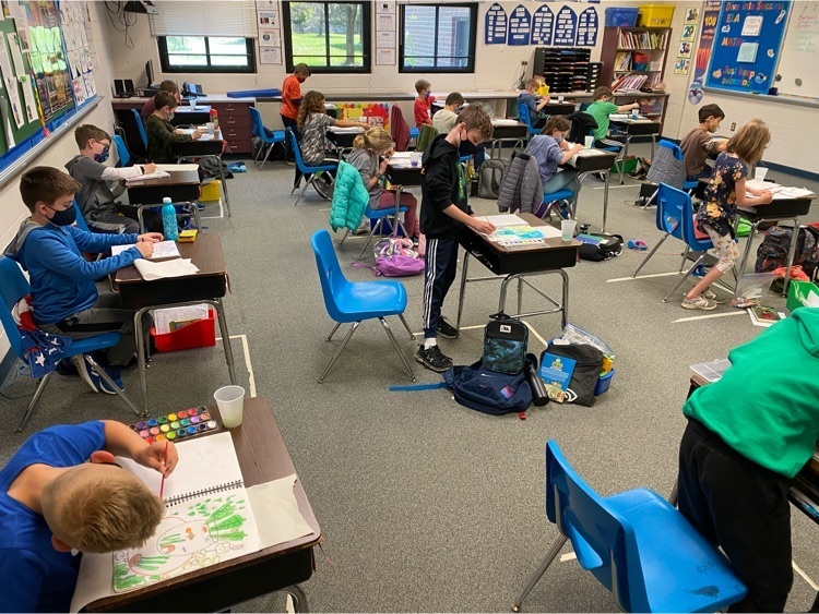 Monday paintings inspired by Matisse!
