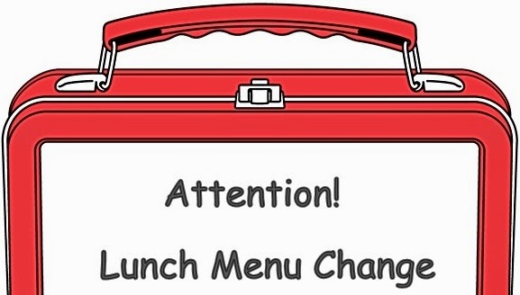 Lunch menu change