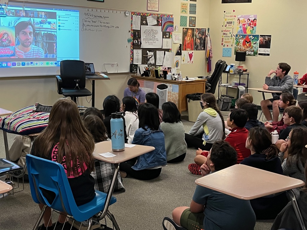 Author Ira Marcks shared writing strategies with seventh grade ELA students.