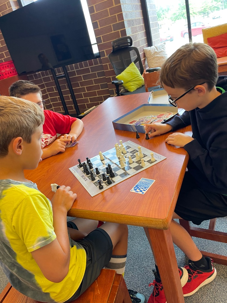 students playing chess 