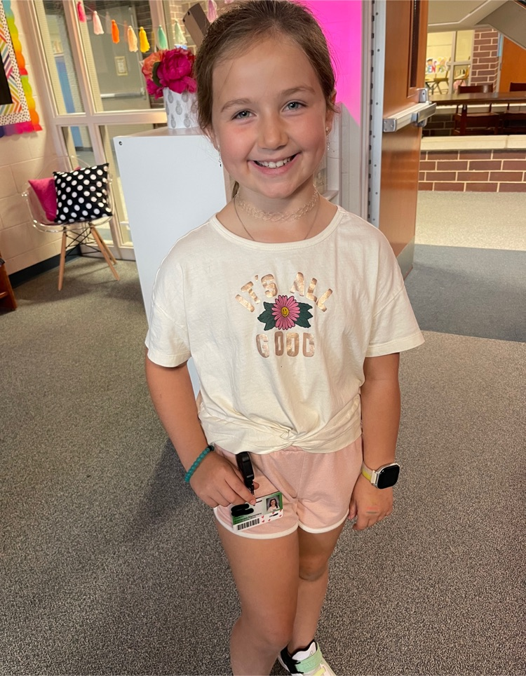 student wearing lanyard