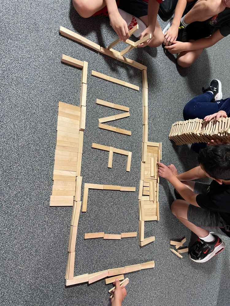 NFL stadium made out of KEVA planks 